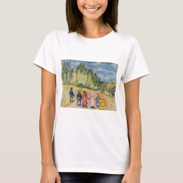 T-shirt Edvard Munch - La forêt Fairytale (Devant)