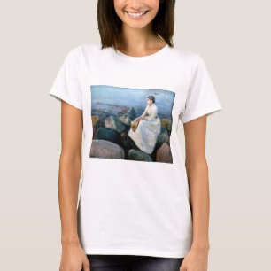 T-shirt Edvard Munch - Nuit d'été, Enger sur la plage