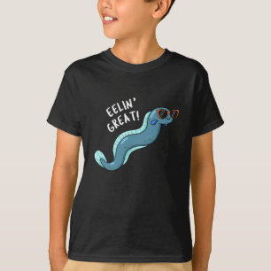 T-shirt Eelin Great Funny Slippery Eel Pun Dark BG