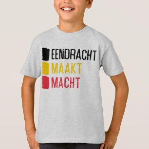 T-shirt Eendracht Maakt Macht Belgian Motto Tee, Belgique