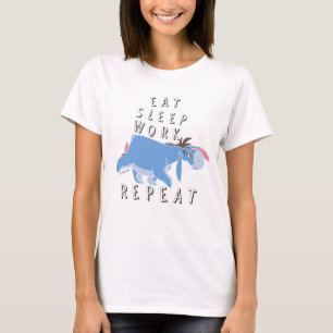 T-shirt Eeyore   Répéter le travail du sommeil
