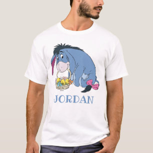 T-shirt Eeyore tenant un panier de Pâques plein de bébé