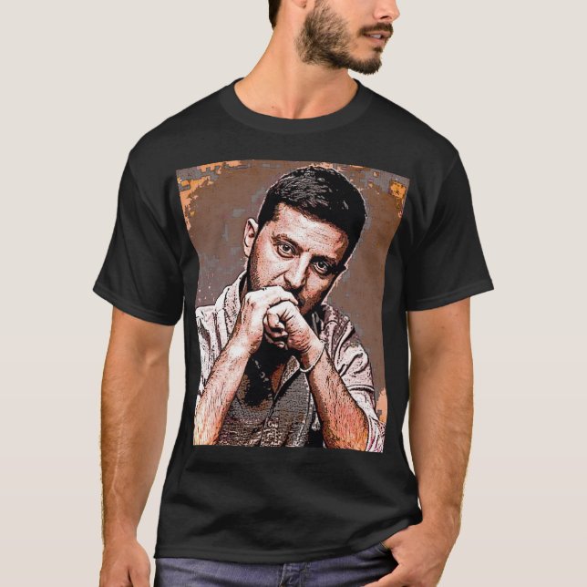 T-shirt Effet artistique du président ukrainien Volodymyr  (Devant)