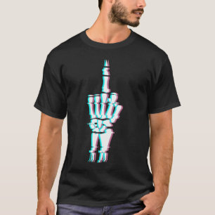 T-shirt Effet Dilatation de la main du doigt du diable