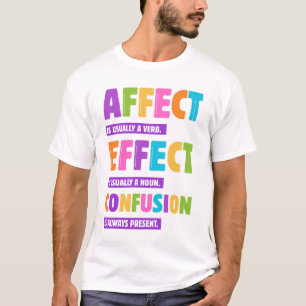 T-shirt Effet vs Effet Grammar - Drôle cadeau Nerd Word