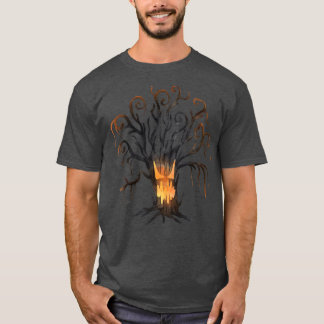 T-shirt éffrayant arbre hantée forêt drôle Halloween