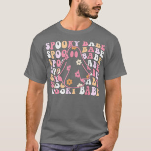 T-shirt Éffrayant Babe Boo Halloween Costume d'automne Ret