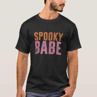 T-shirt Éffrayant Babe Halloween Vibes esthétiques Zip