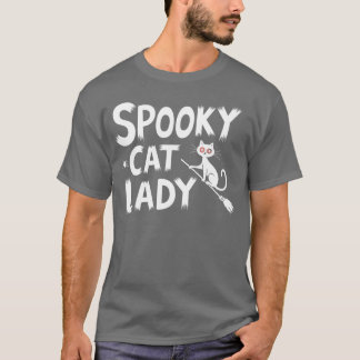 T-shirt Éffrayant Chat Maman Éffrayante Chat Lady Hallowee