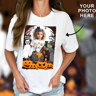 T-shirt Éffrayant Citrouille d'horreur sorcière Halloween