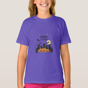 T-shirt éffrayant de chats noirs Halloween Citro