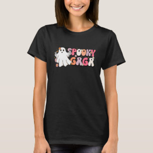 T-shirt Éffrayant Gaga Retro Super Floral Ghost Halloween 