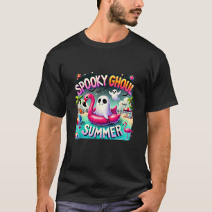 T-shirt Éffrayant Ghoul Été mignon Fantôme Flamant rose Bo