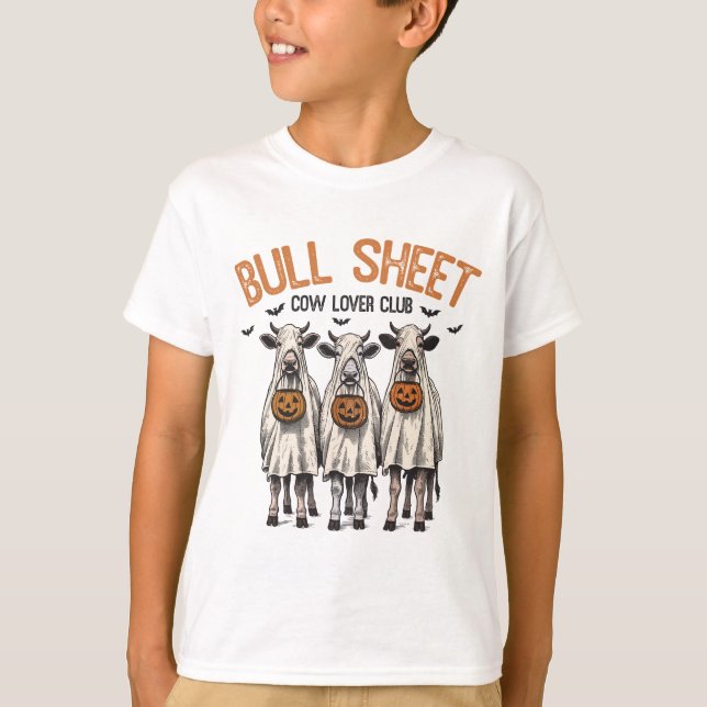 T-shirt Éffrayant Halloween Animaux De Ferme Trick Ou Trea (Devant)
