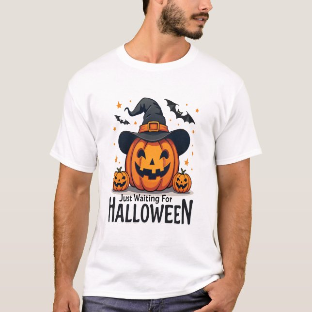 T-shirt Éffrayant Halloween Cancer du sein Conscience Vent (Devant)