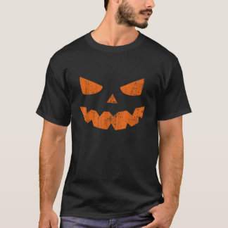 T-shirt Éffrayant Jack-o'-lantern halloween visage citroui