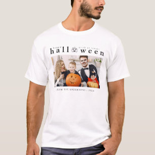 T-shirt Éffrayant Jack-o'lanterne Happy Halloween 1 Photo