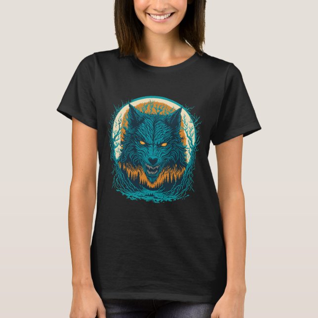 T-shirt Effrayant loup-garou (Devant)