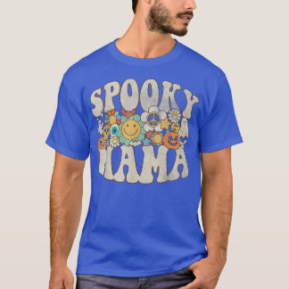 T-shirt Éffrayant Mama Matching Retro Halloween Ghost Boo