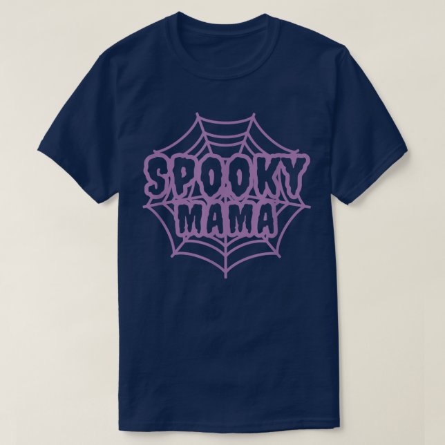 T-shirt Éffrayant Mama Spider Web Halloween Costume Drôle  (Design devant)