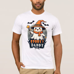 T-shirt Éffrayant papa Halloween Fantôme avec Casquette so