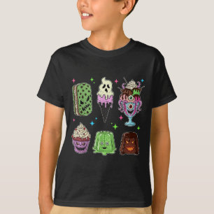 T-shirt Éffrayant Popsicle Glace Fête d'été Halloween S