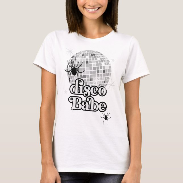 T-shirt Éffrayant Spider Disco Babe Bride Party MOH (Devant)