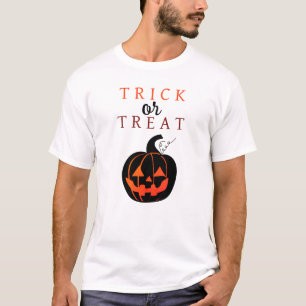 T-shirt Éffrayant Trick Ou Treat Jack-o'lantern Halloween