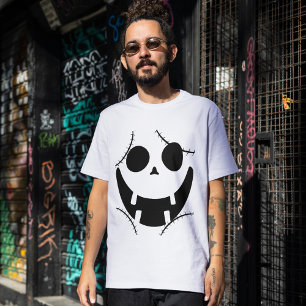 T-shirt Éffrayant visage de citrouille jack-o-lanterne d'H
