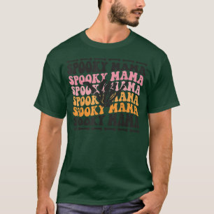 T-shirt Éffrayante Mama Cute Retro Halloween Skeleton Part