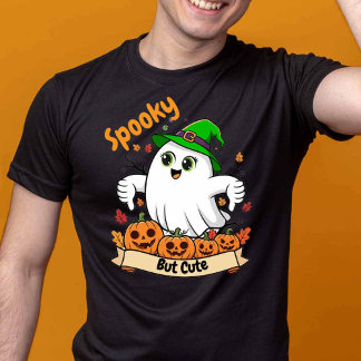 T-shirt Éffrayante Mette Halloween Ghost Typographie Party