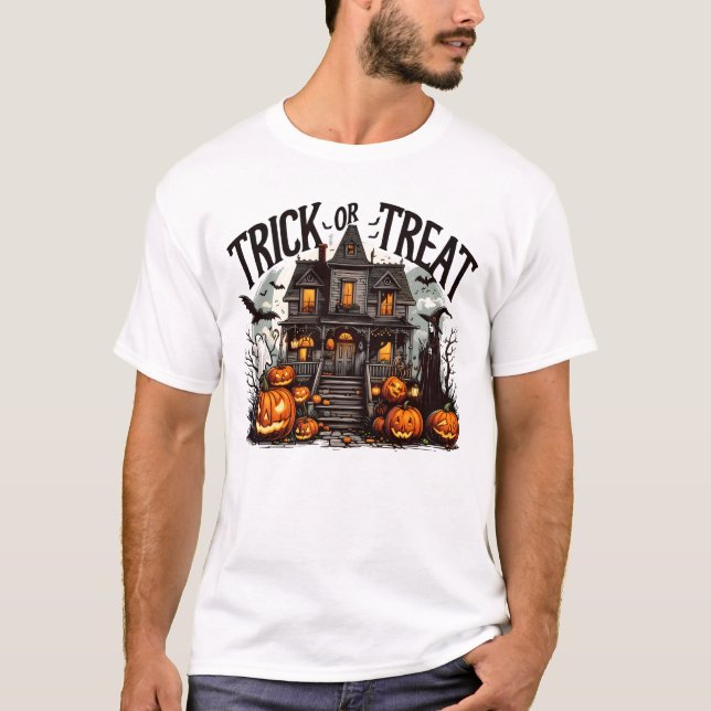 T-shirt Éffrayante nuit de l'Halloween (Devant)