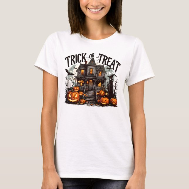 T-shirt Éffrayante nuit de l'Halloween (Devant)