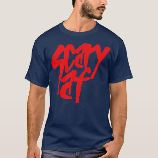 T-shirt Effrayer le texte rouge Af