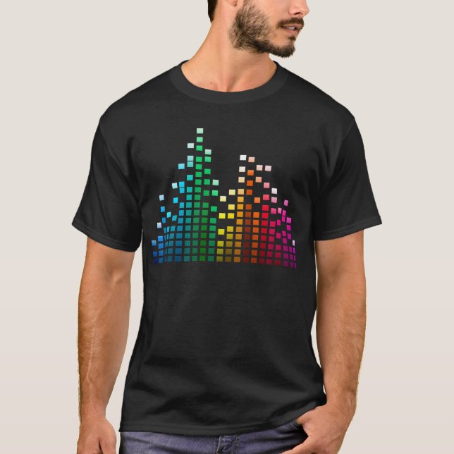 T-shirt égaliseur de musique (Devant)