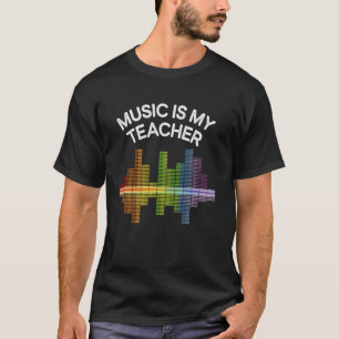 T-shirt Égaliseur Graphique La Musique Est Mon Professeur