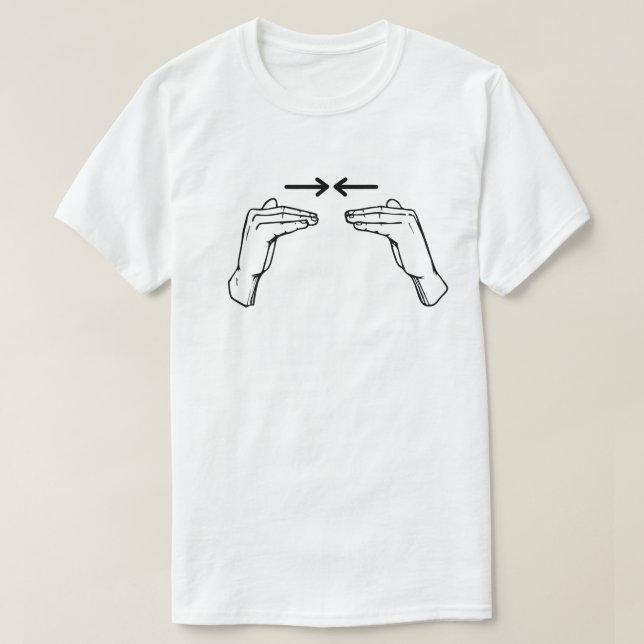T-shirt Égalité des langues des signes Égalité des hommes (Design devant)