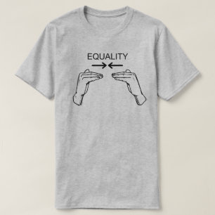 T-shirt Égalité des langues des signes Égalité des hommes