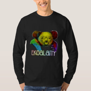 T-shirt Égalité Ekoality Cute Koala Rainbow Lgbt Pride F