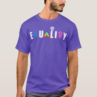 T-shirt Égalité LGBT Q Gay pride Drapeau Fière Ally Arc-en