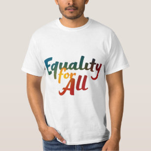 T-shirt Égalité pour tous les modèles de typographie multi