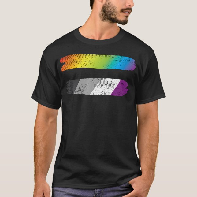 T-shirt Égalité Signal Égalité Lgbtq Drapeau Asexuel Ace P (Devant)