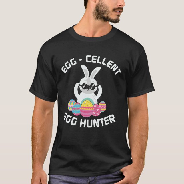T-shirt Egg cellent Egg Hunter Easter  Boys Girls Bunny (Devant)