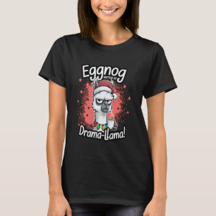 T-shirt Eggnog au lieu de Drama-Llama Pas de drame Eggno