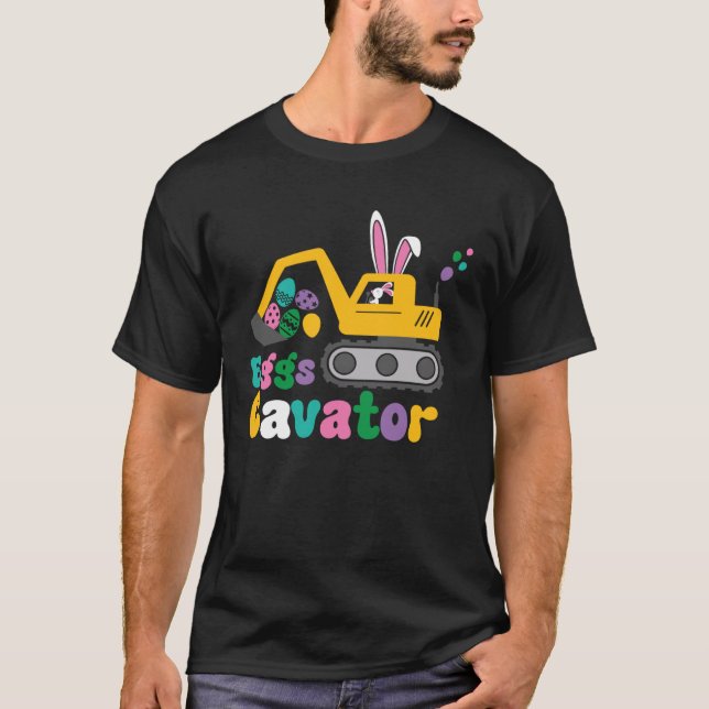 T-shirt Eggs Cavator Easter Bunny Excavator Cute Hunting E (Devant)