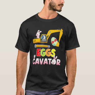 T-shirt Eggscavateur de lapin Chasse aux oeufs de Pâques E