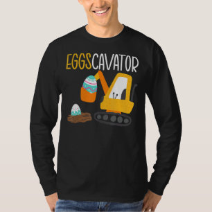 T-shirt Eggscavator Easter Egg Chasse Excavator Construire