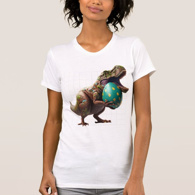 T-shirt Eggspert Oeufs de Pâques Chasse Dinosaure Bunnies  (Devant)