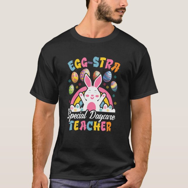 T-shirt Eggstra Costume d'enseignant spécial garderie Happ (Devant)