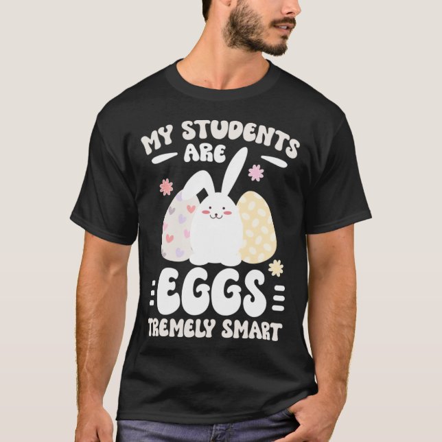 T-shirt Eggstremely Smart Teacher Easter Bunny Teaching Ea (Devant)
